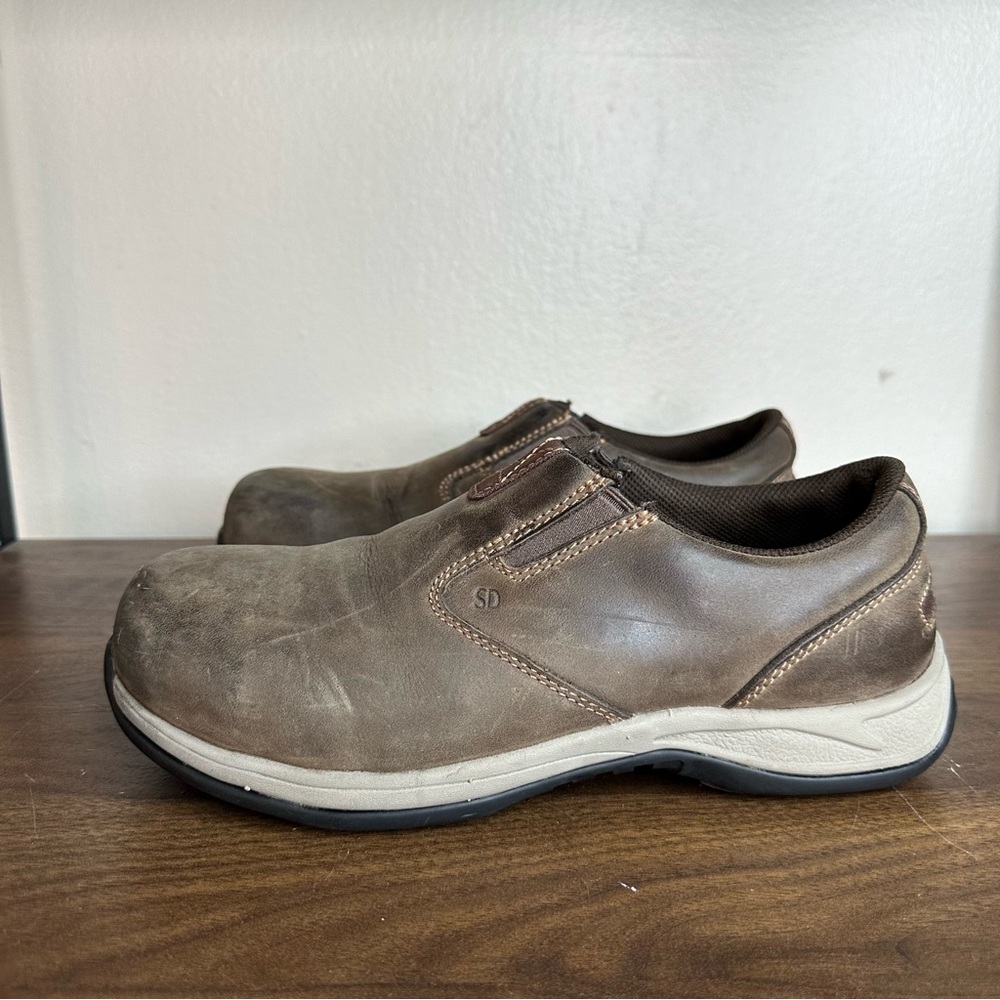 Red Wings ComfortPro Brown Leather Safety Toe 2308 Slip On Work Shoes Sz 6